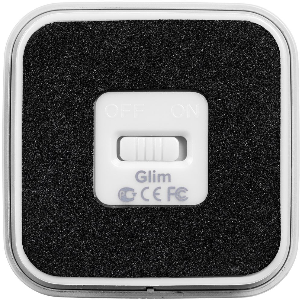 Беспроводная колонка с подсветкой гравировки Glim, белая — изображение 8