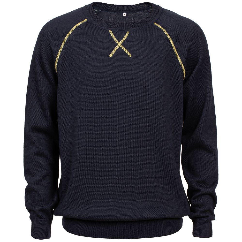 Джемпер Stitch с контрастной отделкой, синий с зеленым — изображение 2