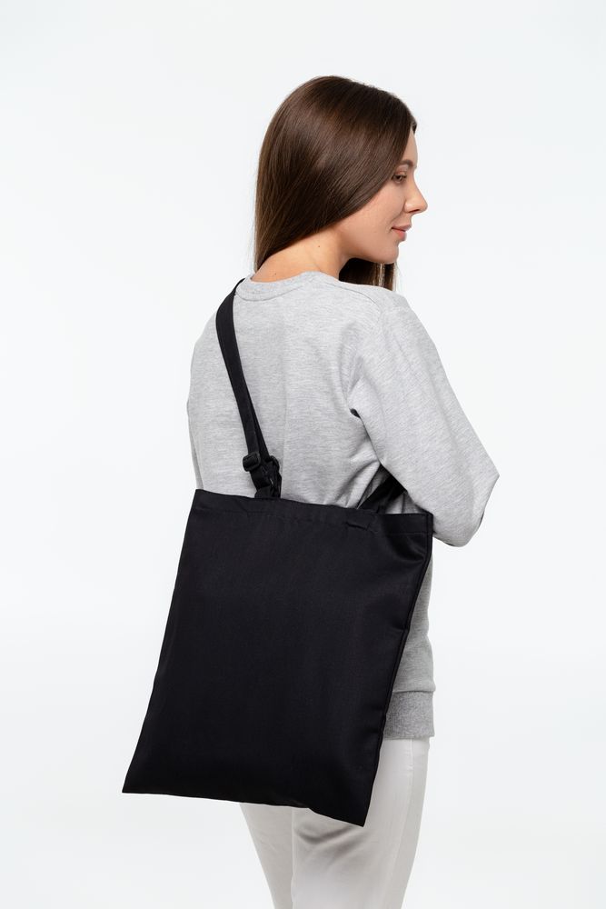 Сумка для покупок с регулируемыми ручками Leta, черная — изображение 11