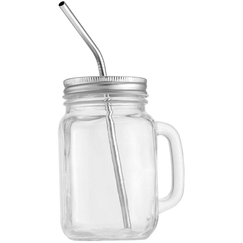 Набор Mellow, с изогнутой трубочкой, серебристый — изображение 3