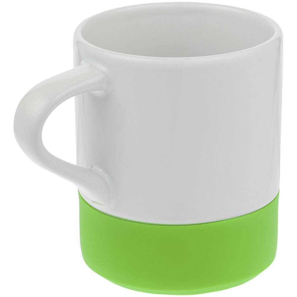 Кружка с силиконовой подставкой Protege, зеленое яблоко — изображение 4