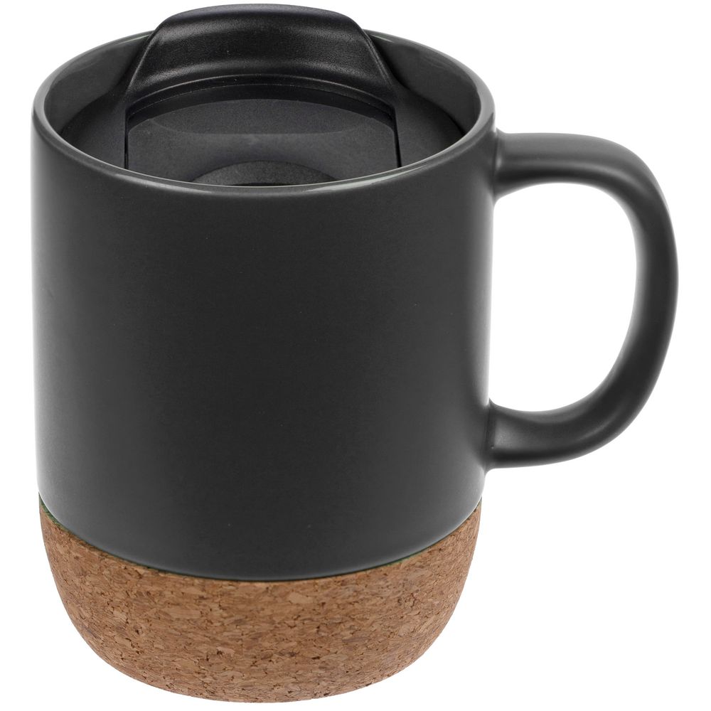 Кружка с пробковой подставкой Corky Walk, серая — изображение 2