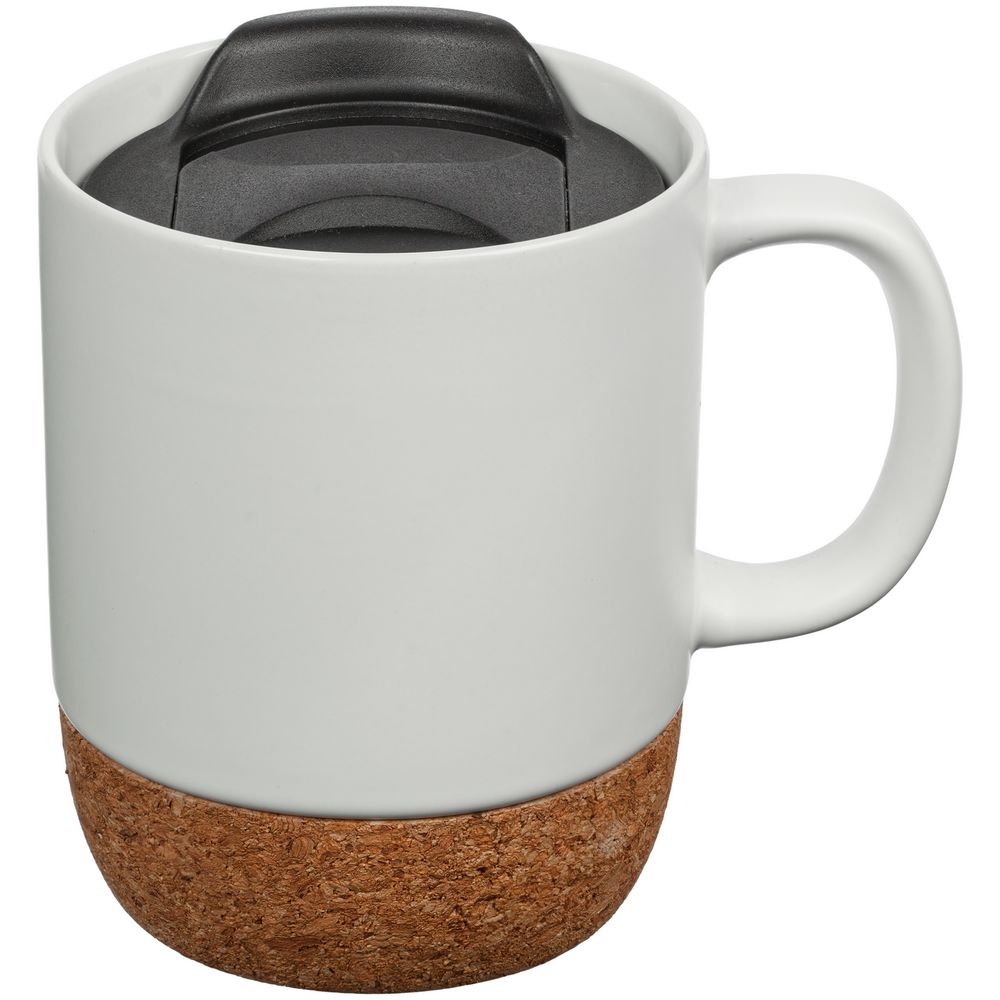 Кружка с пробковой подставкой Corky Walk, белая — изображение 2