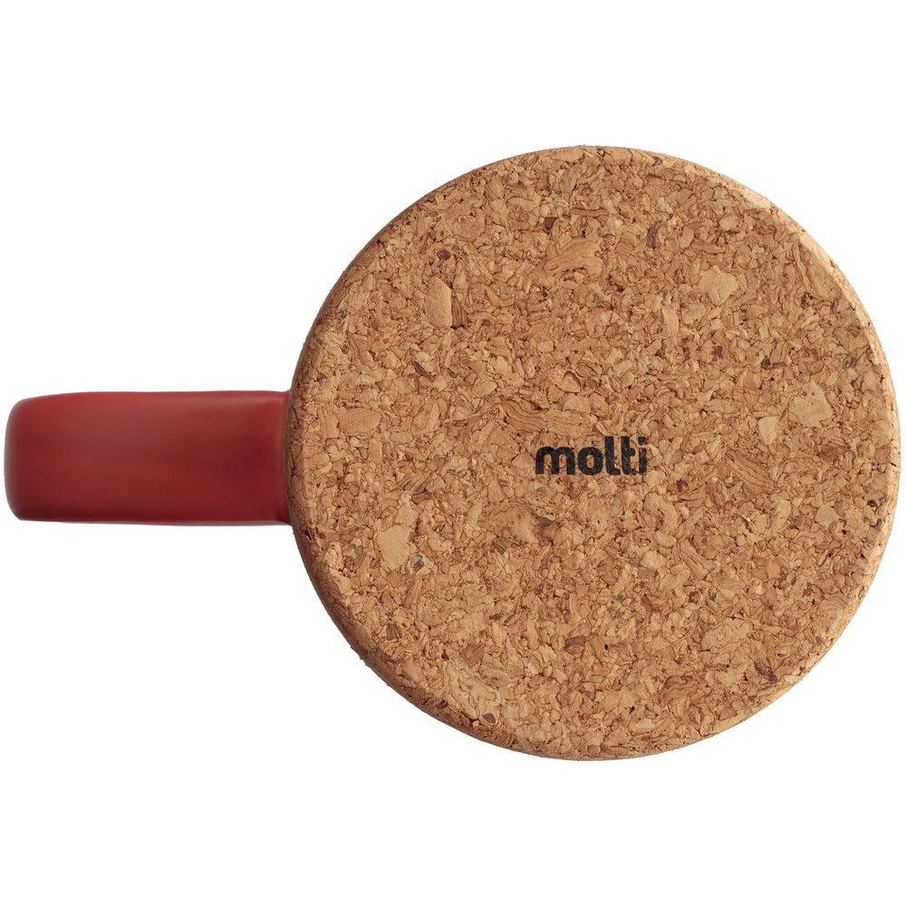 Кружка с пробковой подставкой Corky, оранжевая — изображение 4