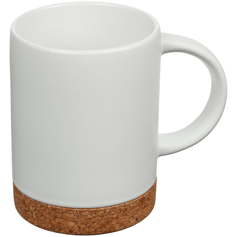 Кружка с пробковой подставкой Corky, белая — изображение 2