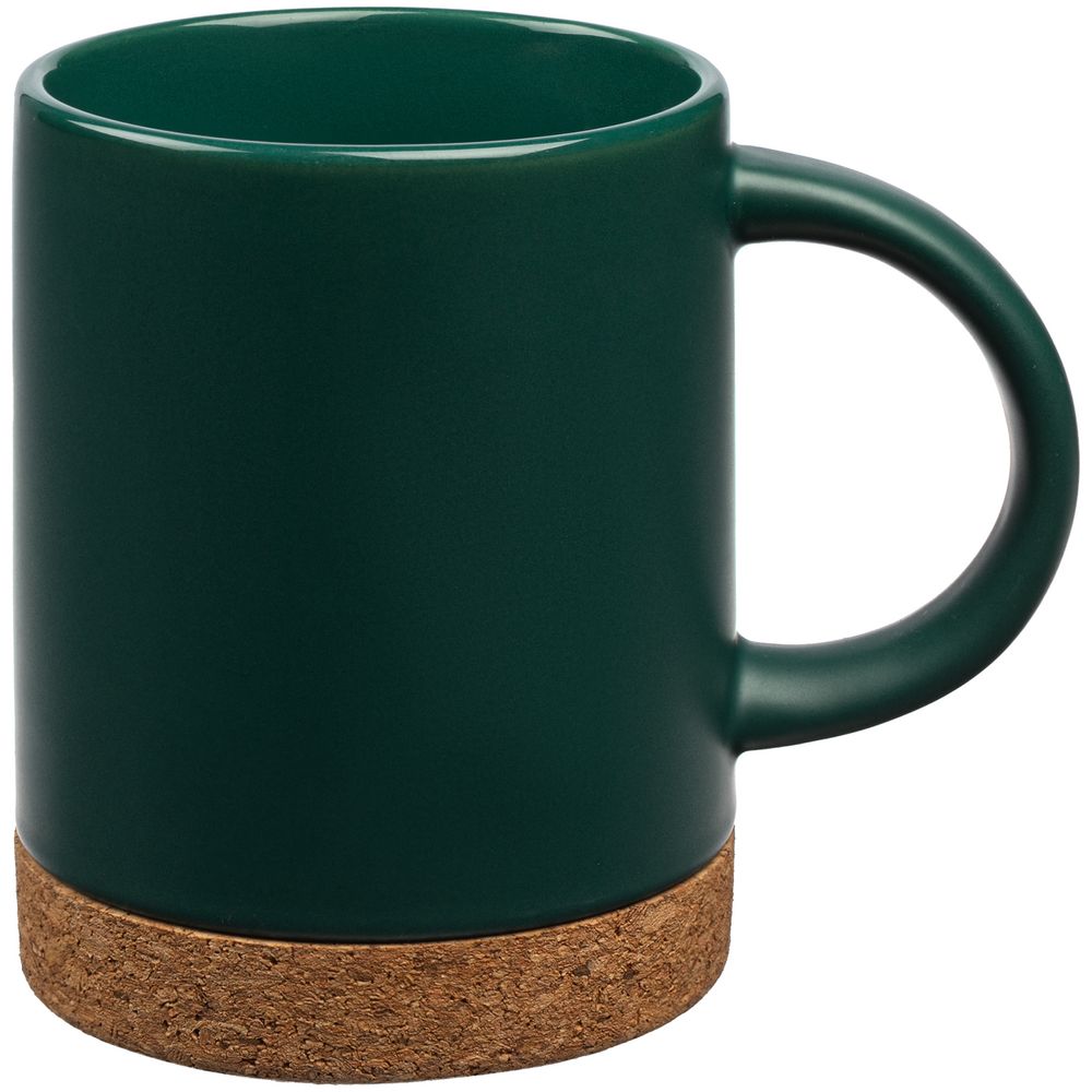 Кружка с пробковой подставкой Corky, зеленая — изображение 2
