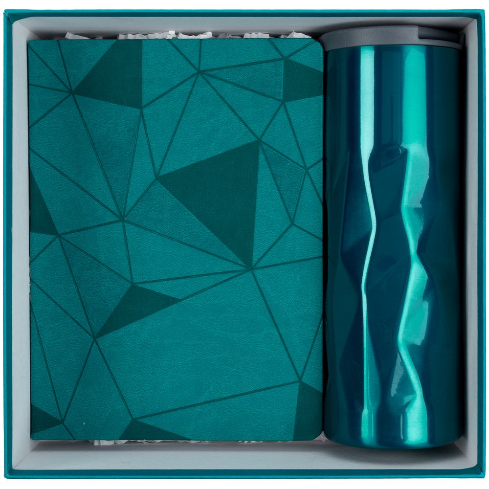 Набор Gems: ежедневник и термостакан, бирюзовый — изображение 3