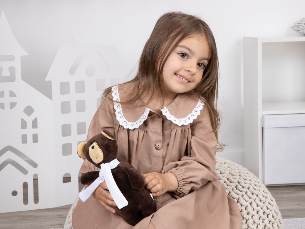 Мягкая игрушка Beastie Toys, мишка с белым шарфом — изображение 9