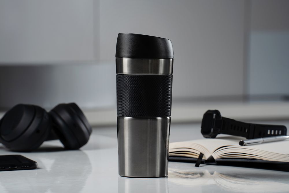 Термостакан Solingen Grip, серо-стальной — изображение 6