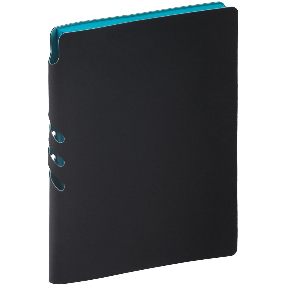 Ежедневник Flexpen Black, недатированный, черный с бирюзовым — изображение 2