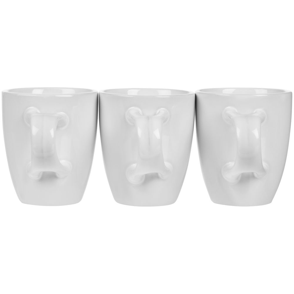 Кофейная кружка Pairy с ложкой, белая с синей — изображение 9