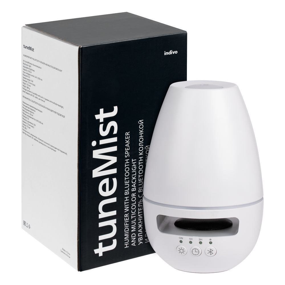 Увлажнитель с колонкой и подсветкой tuneMist, белый — изображение 11
