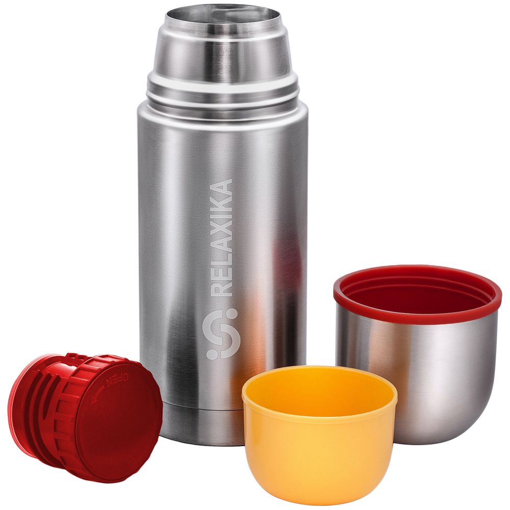 Термос Relaxika Duo 500 в чехле, стальной — изображение 7