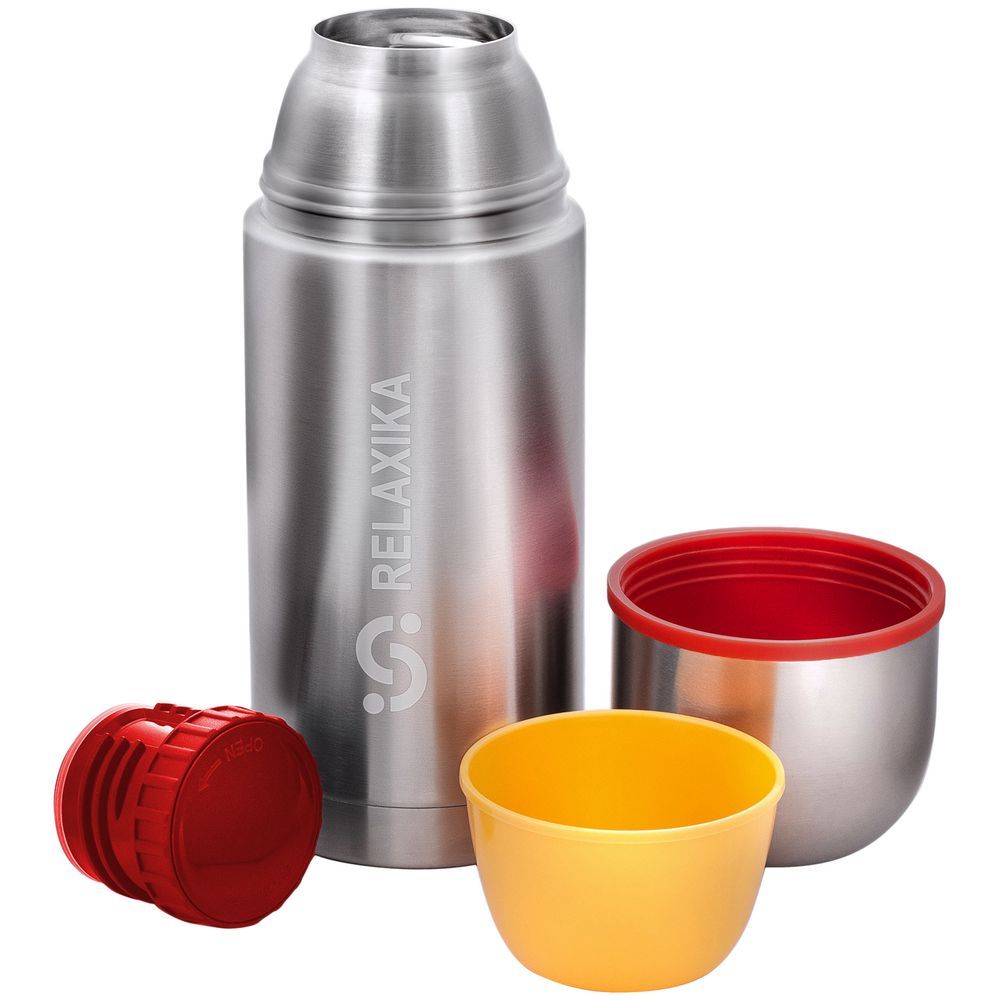 Термос Relaxika Duo 750 в чехле, стальной — изображение 8