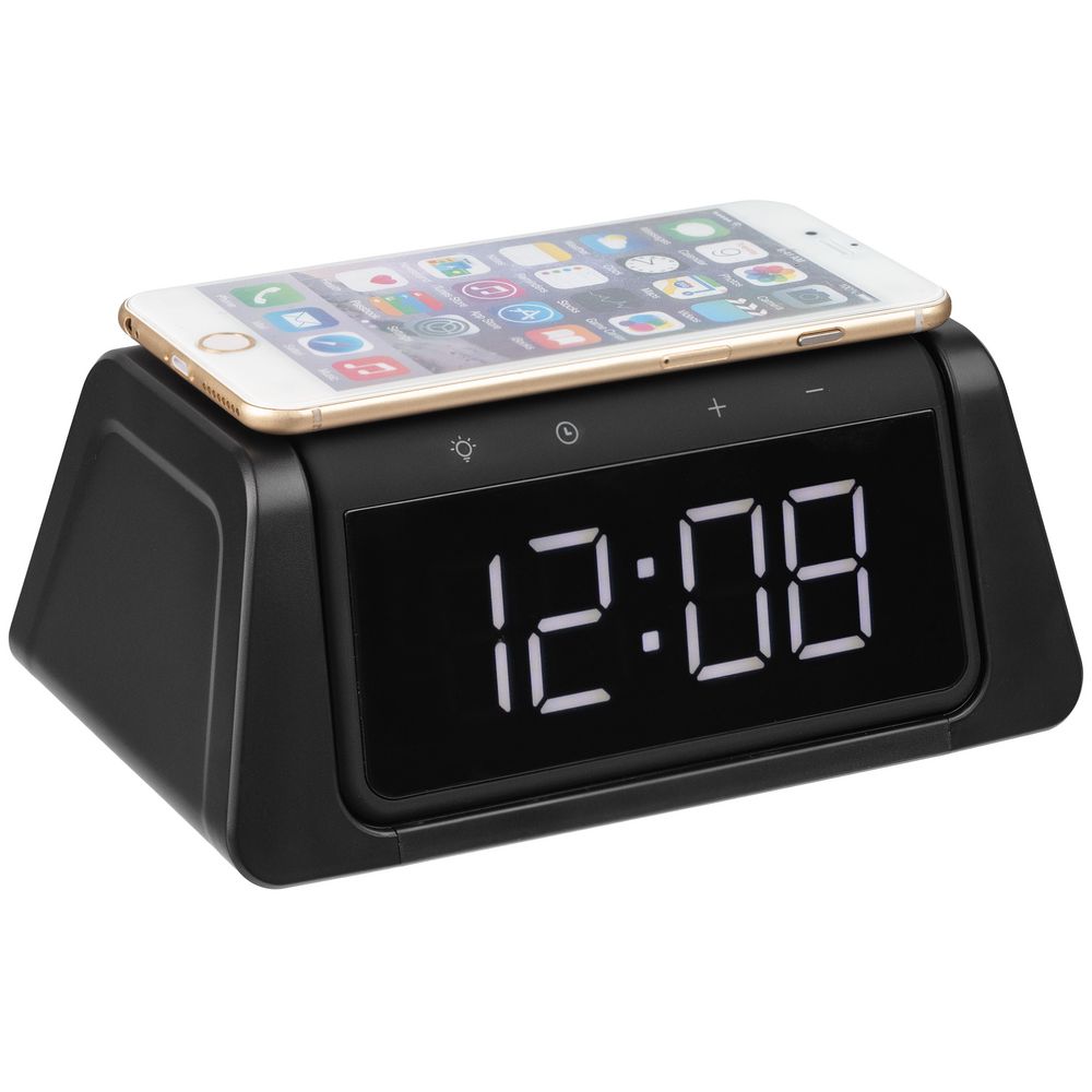 Настольный стерилизатор с беспроводной зарядкой и часами UV Depot, черный — изображение 2