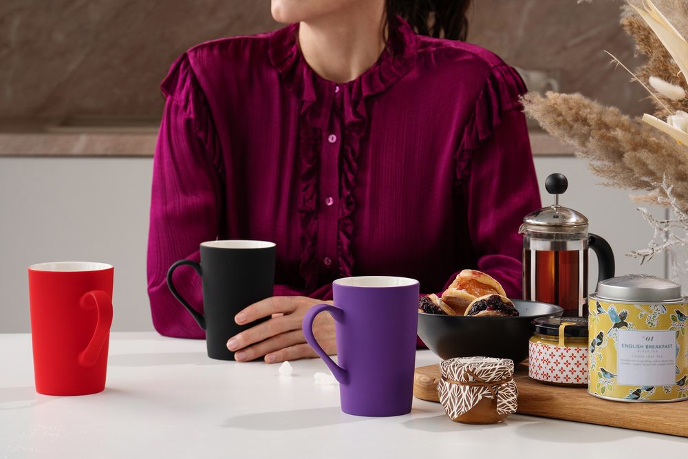 Кружка Best Noon c покрытием софт-тач, оранжевая — изображение 4