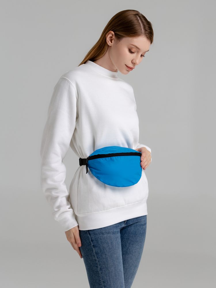 Поясная сумка Manifest Color из светоотражающей ткани, синяя — изображение 6