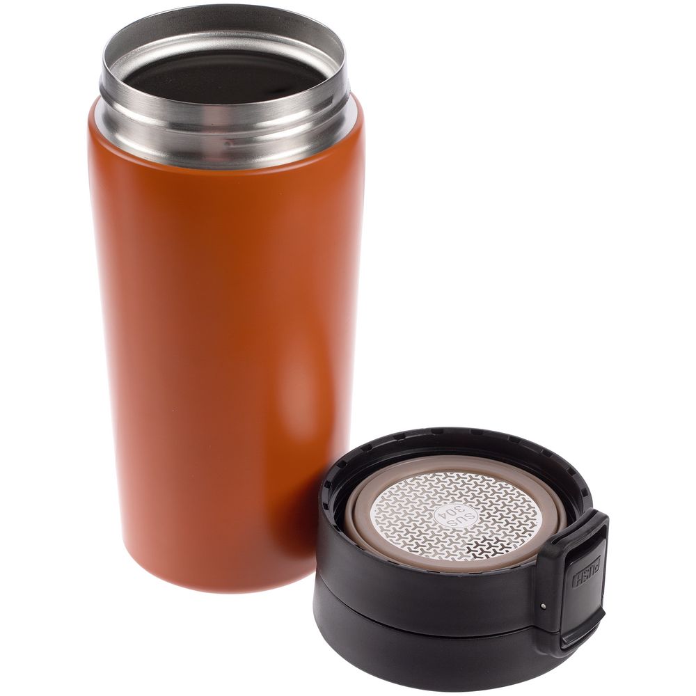 Термостакан с ситечком No Leak Infuser, оранжевый — изображение 6