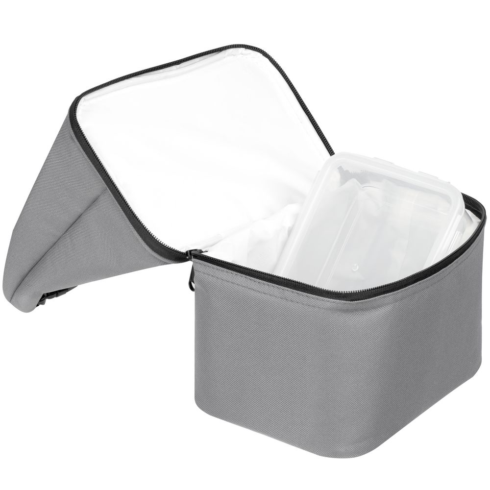 Термосумка с ланчбоксом Smakk, серая — изображение 8