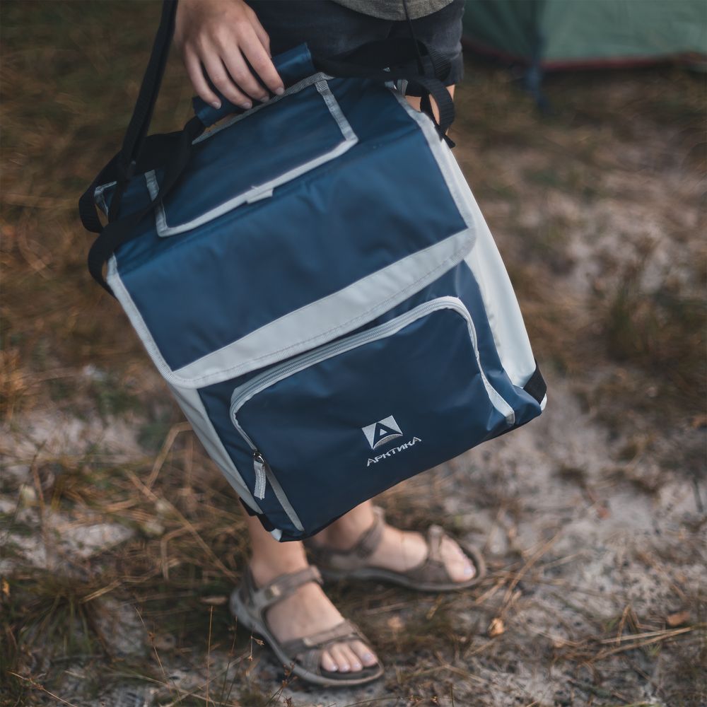 Термосумка с люком «Арктика», M, синяя — изображение 7