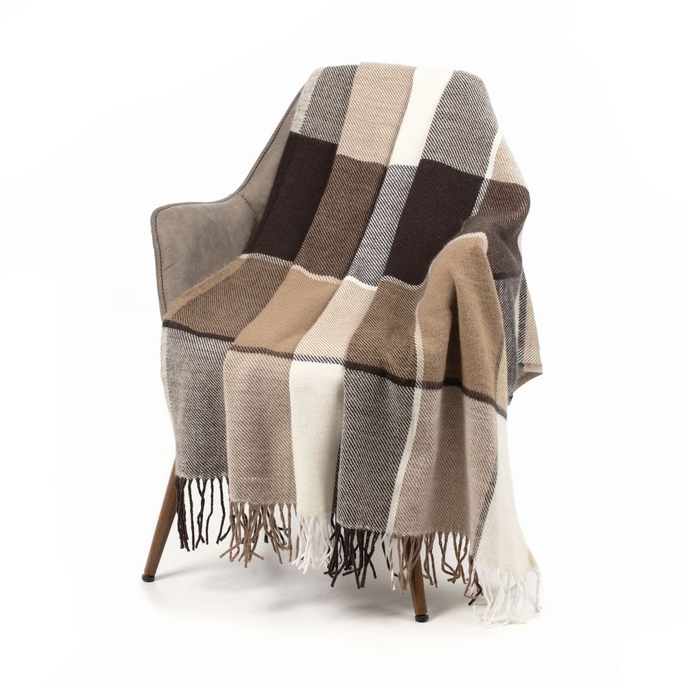 Плед Edinburgh, бежево-коричневый — изображение 3