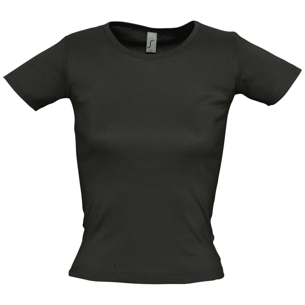 Футболка женская с круглым вырезом Lady 220 черная — изображение 2
