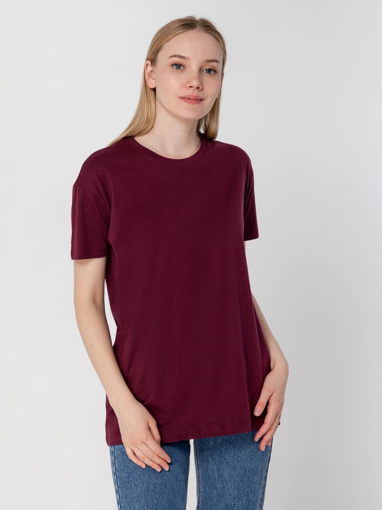 Футболка унисекс Regent 150, бордовая — изображение 6