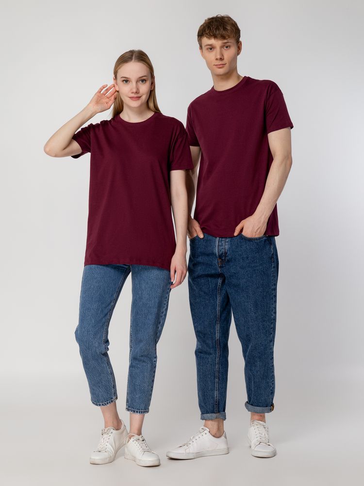 Футболка унисекс Regent 150, бордовая — изображение 12