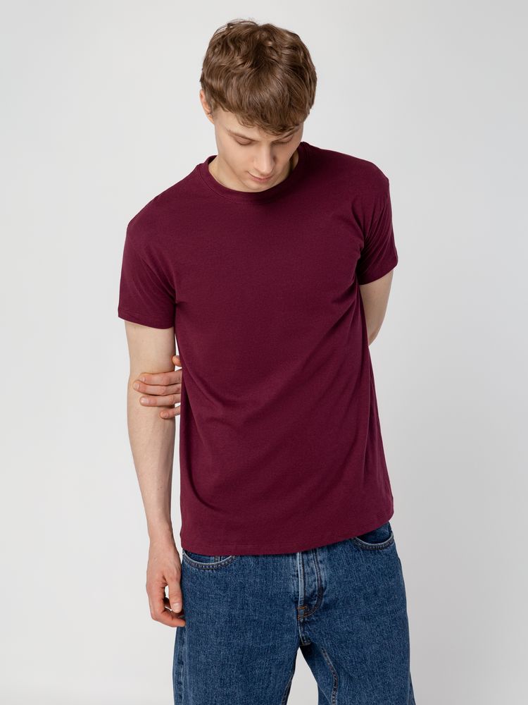 Футболка унисекс Regent 150, бордовая — изображение 10