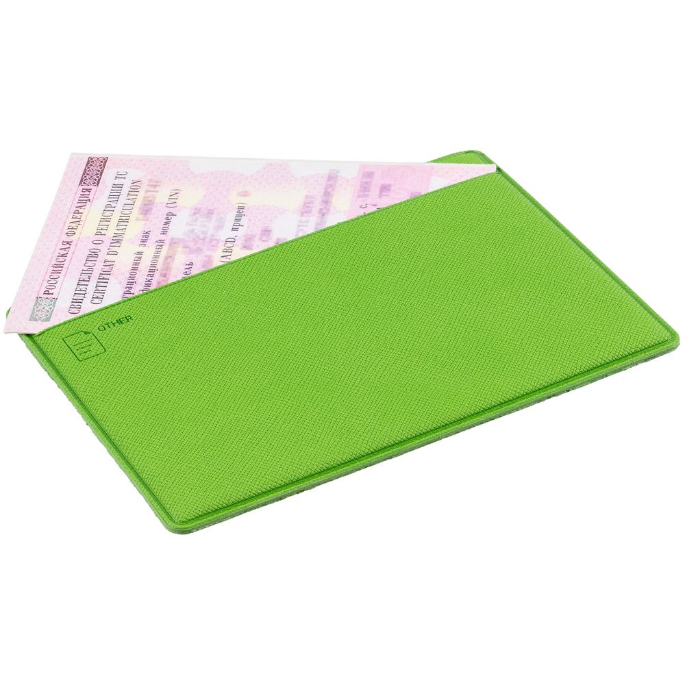 Обложка для автодокументов Devon Light, зеленая — изображение 5