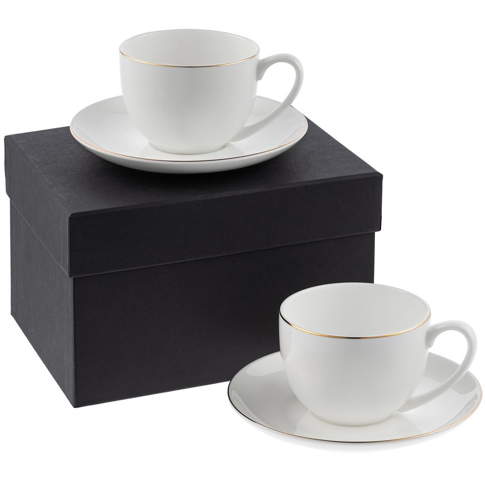 Набор на 2 персоны Select, белый с золотистой отводкой — изображение 2