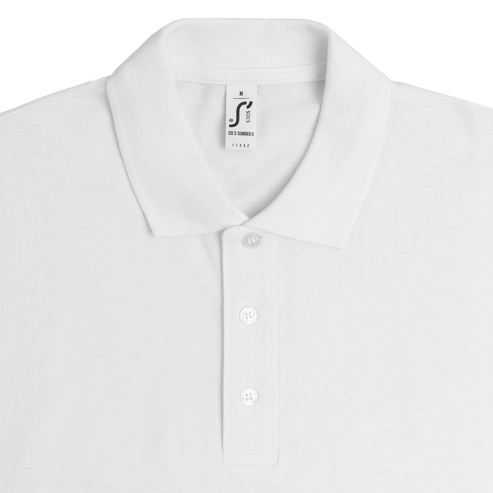 Рубашка поло мужская Summer 170, белая — изображение 4