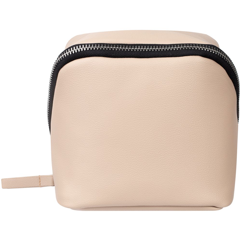 Дорожная косметичка Cubo, бежевая с логотипом — изображение 5