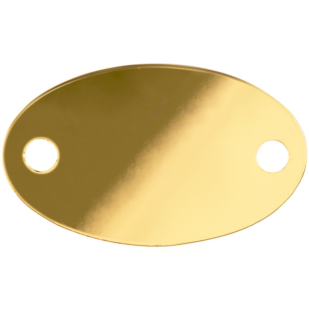 Шильдик металлический Alfa Oval, золотистый глянцевый — изображение 2