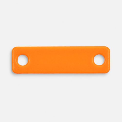 Шильдик металлический Alfa Liten, оранжевый неон