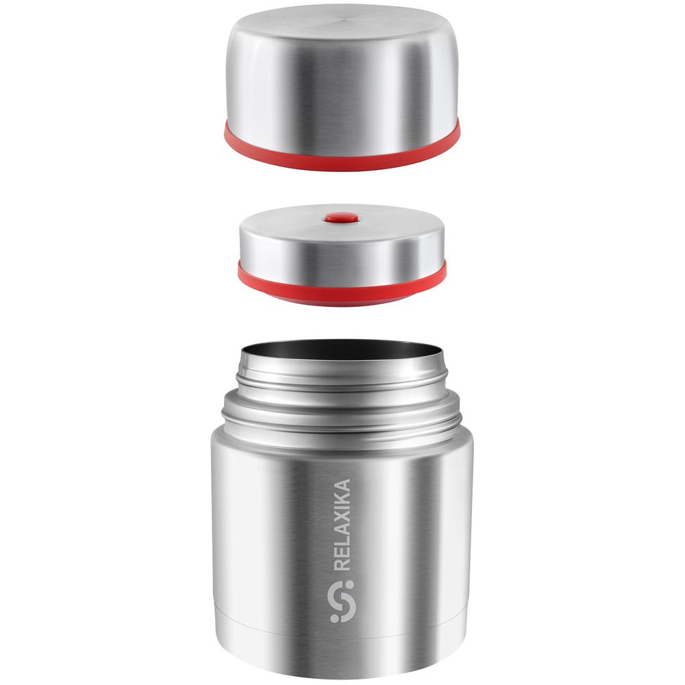 Термос для еды Relaxika 500, в чехле, стальной — изображение 4