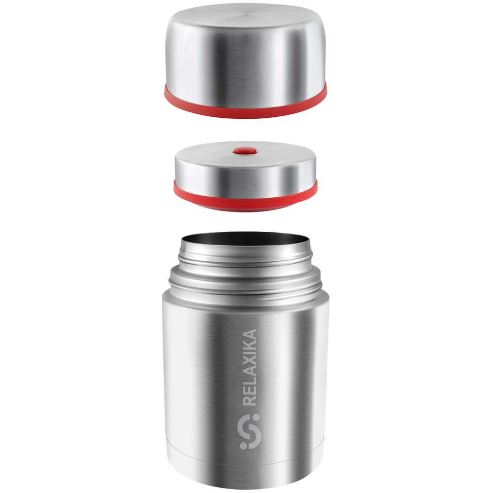 Термос для еды Relaxika 700, в чехле, стальной — изображение 4