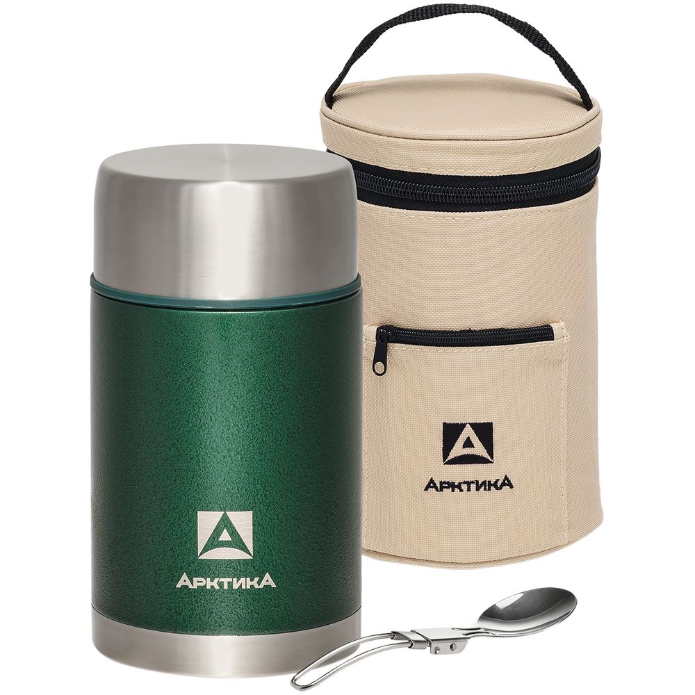 Термос для еды в чехле «Арктика 1000», зеленый — изображение 2