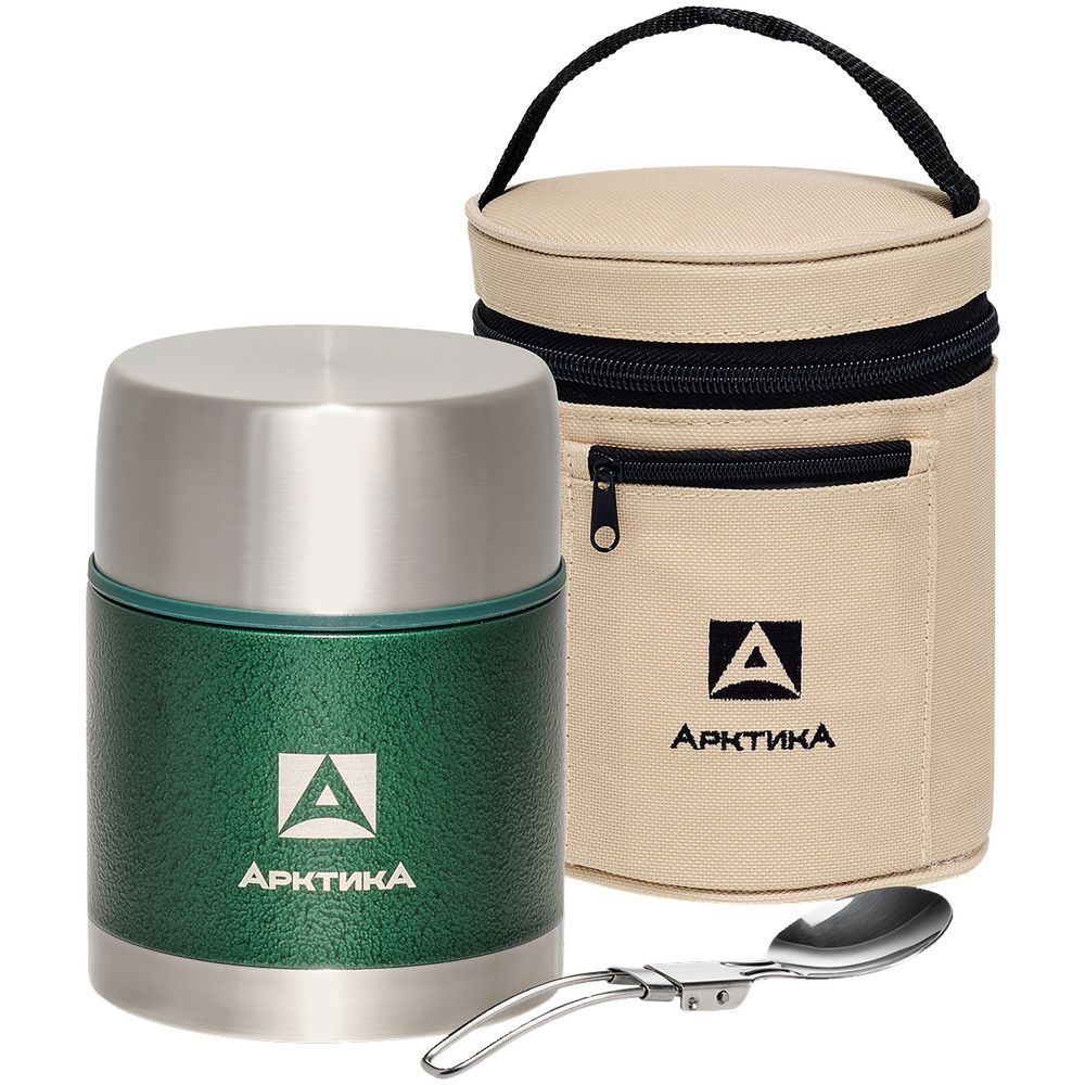 Термос для еды в чехле «Арктика 600», зеленый — изображение 2