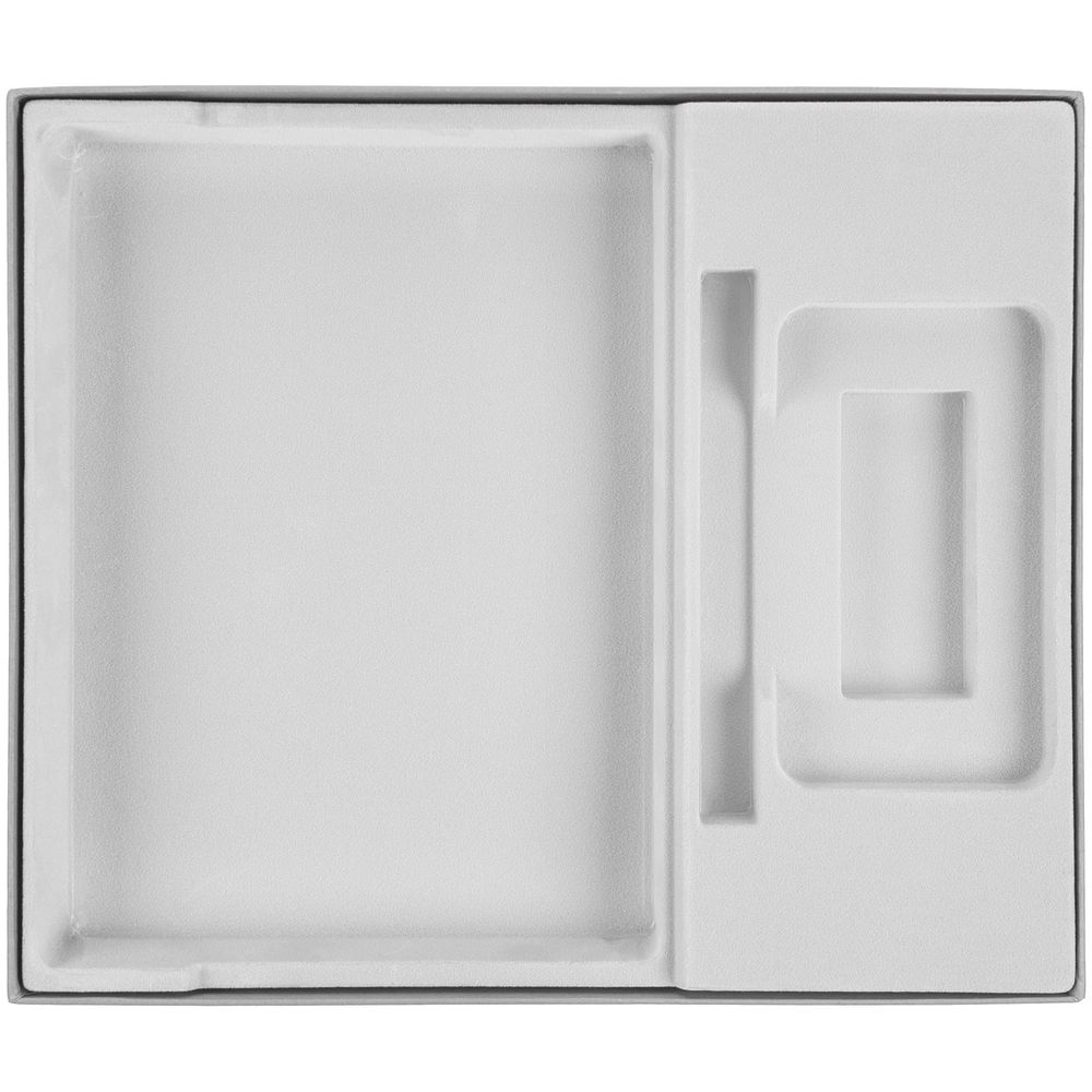 Коробка Overlap под ежедневник, аккумулятор и ручку, ver.2, серая — изображение 3