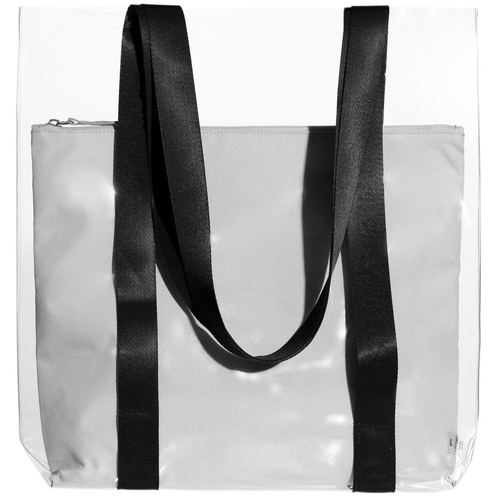 Шопер Clarity с серым органайзером, прозрачный — изображение 3