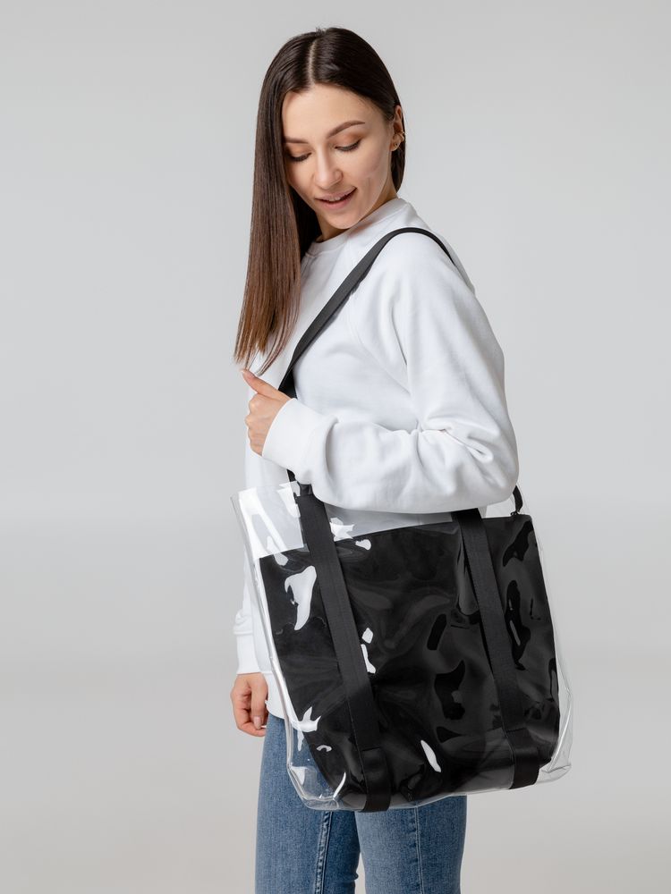 Шопер Clarity с черным органайзером, прозрачный — изображение 6