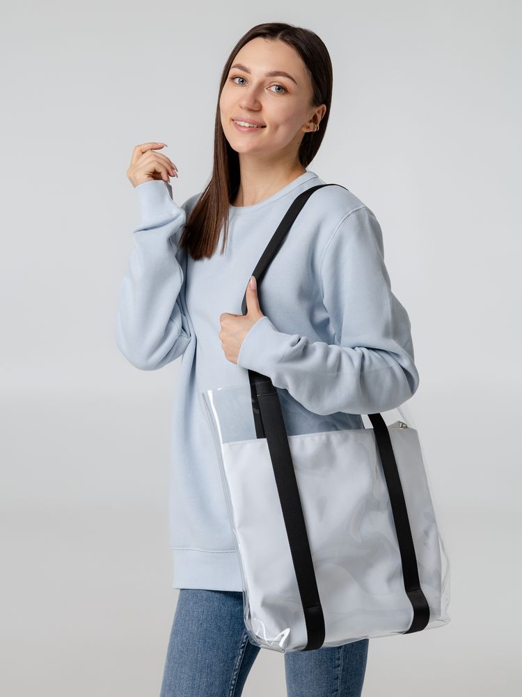 Шопер Clarity с голубым органайзером, прозрачный — изображение 6