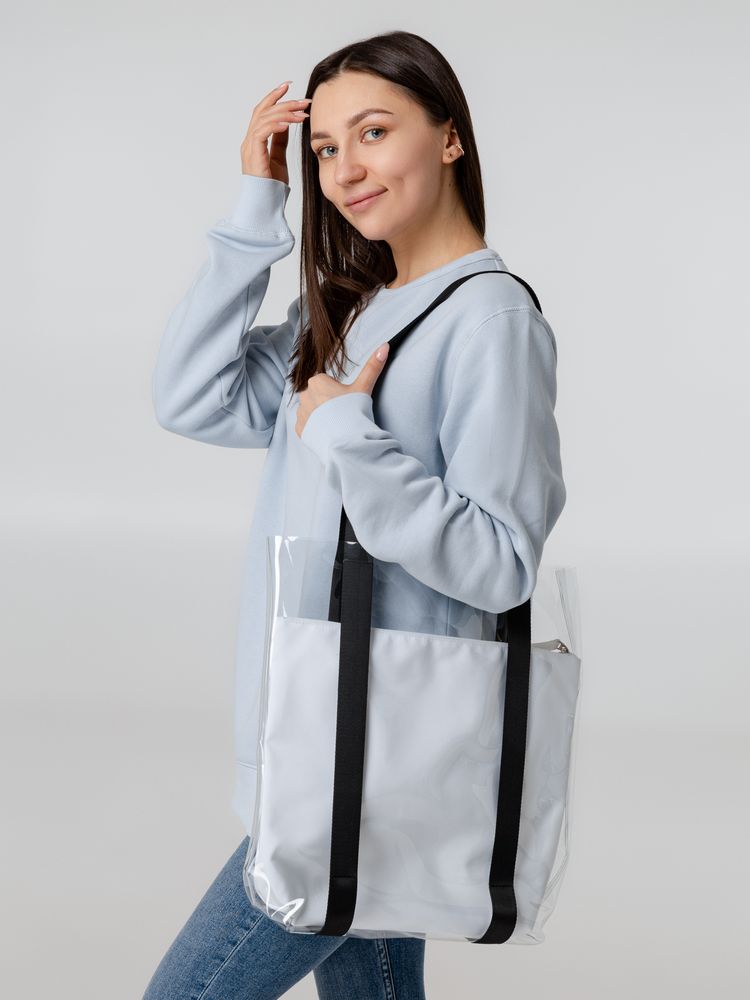 Шопер Clarity с голубым органайзером, прозрачный — изображение 8