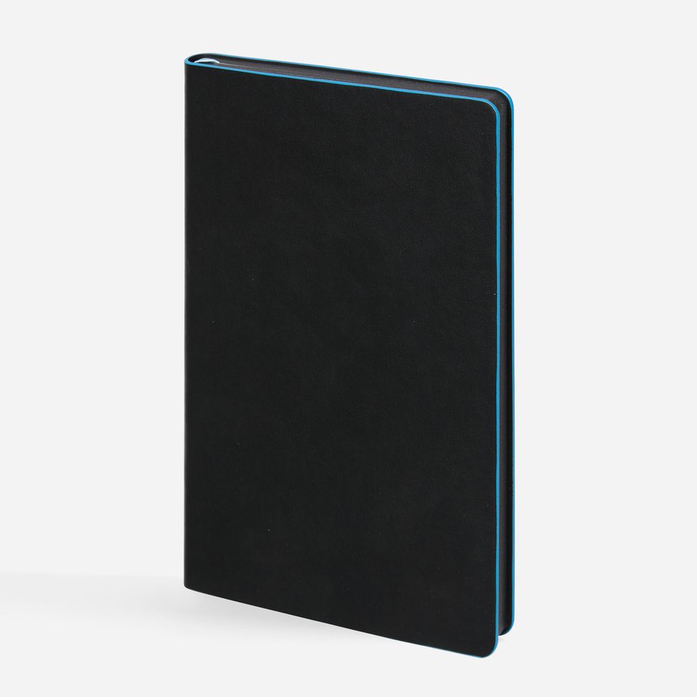 Ежедневник Trait, недатированный, черный с голубым — изображение 2