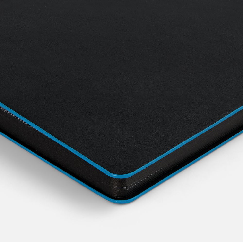 Ежедневник Trait, недатированный, черный с голубым — изображение 9