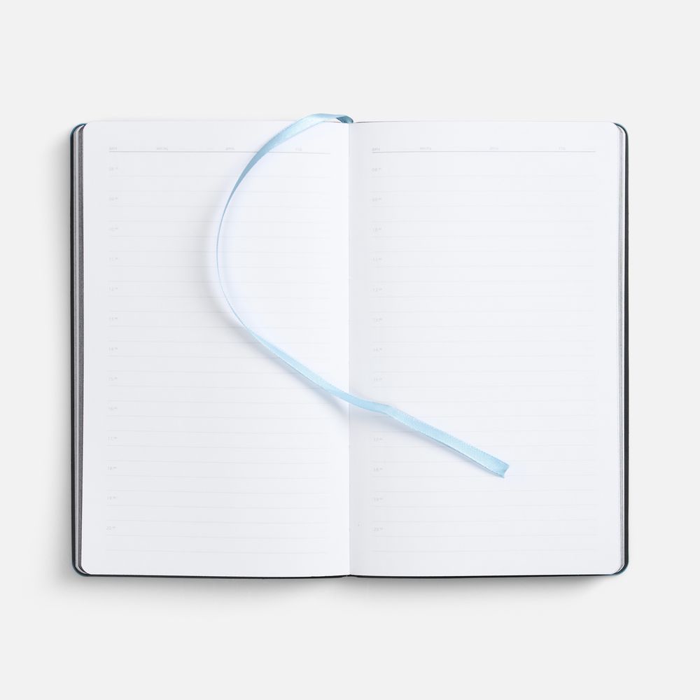 Ежедневник Trait, недатированный, черный с голубым — изображение 8