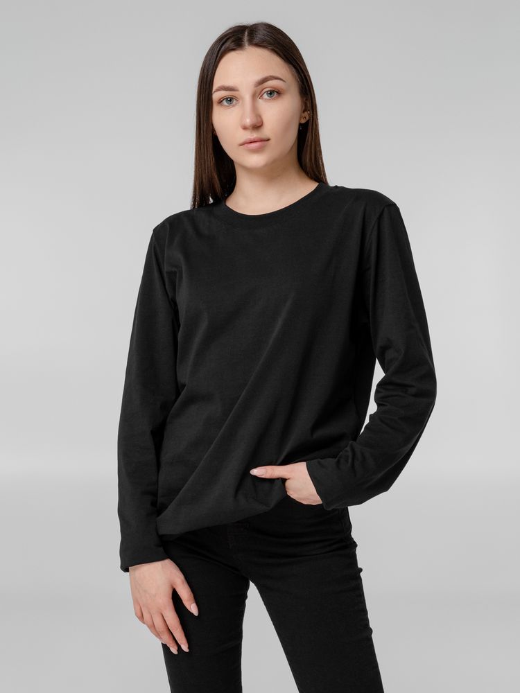 Футболка с длинным рукавом Lehta, черная — изображение 10