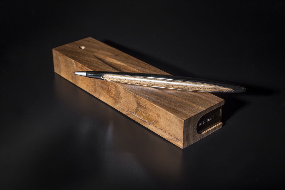 Шариковая ручка Cambiano Shiny Chrome Walnut — изображение 7