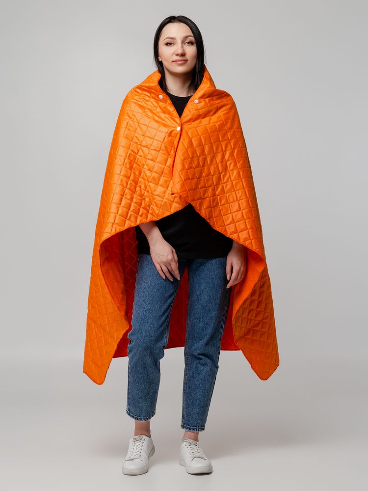 Плед-пончо для пикника SnapCoat, оранжевый — изображение 7